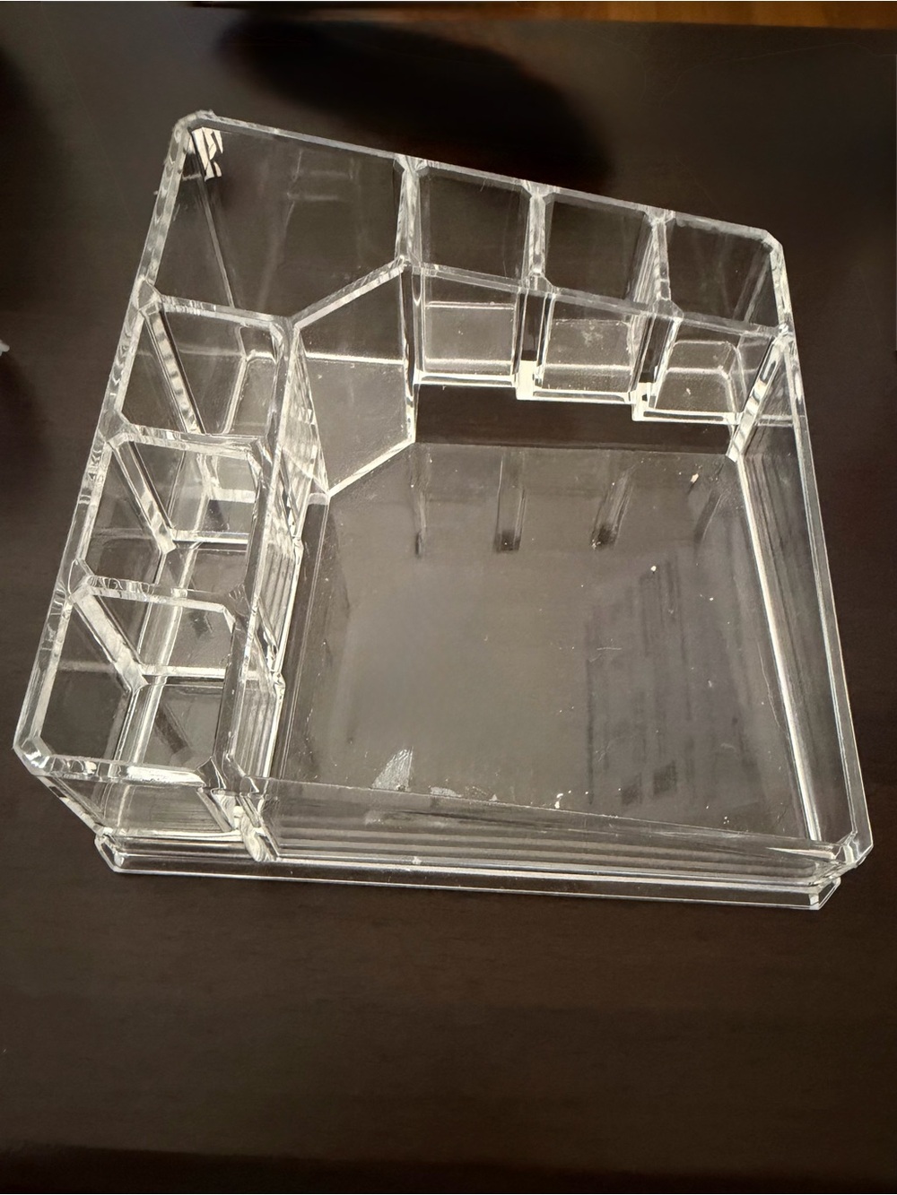Clear Acrylic Desk Organizer - Multi-Compartment Home/ Makeup Storage